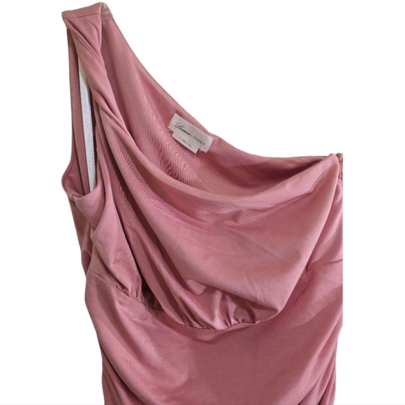 Lovers + Friends Pink Twist One Shoulder Ruched Mini Dress Small - Picture 2 of 8